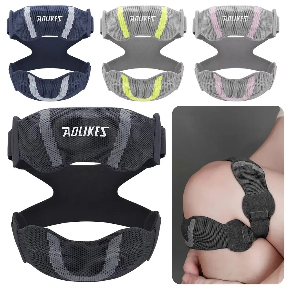 

1Pcs Adjustable Sports Knee Braces Double Straps Breathable Knee Support Strap Patellar Tendon Stabilizer Band for Knee Pain