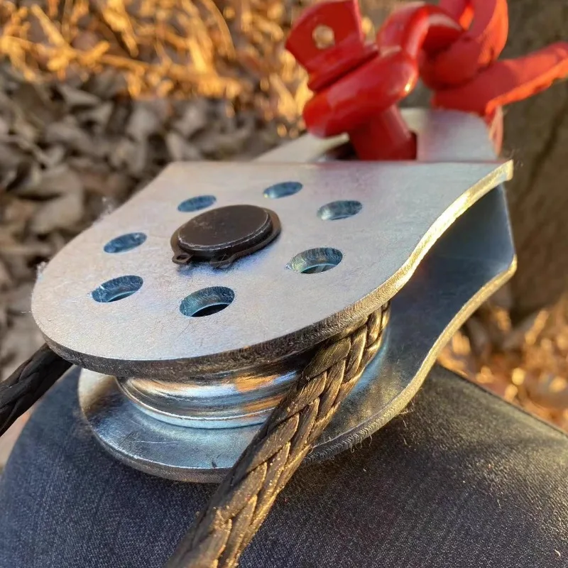 Off road winch pulley car self rescue 10 ton pulley system trailer rescue tree hugging belt off-road equipment