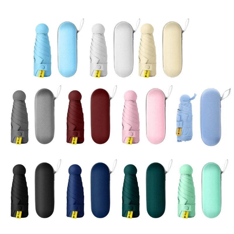 

Small Compact Umbrella Mini Size for Sun & Rain Lightweight Pocket Umbrella Drop shipping