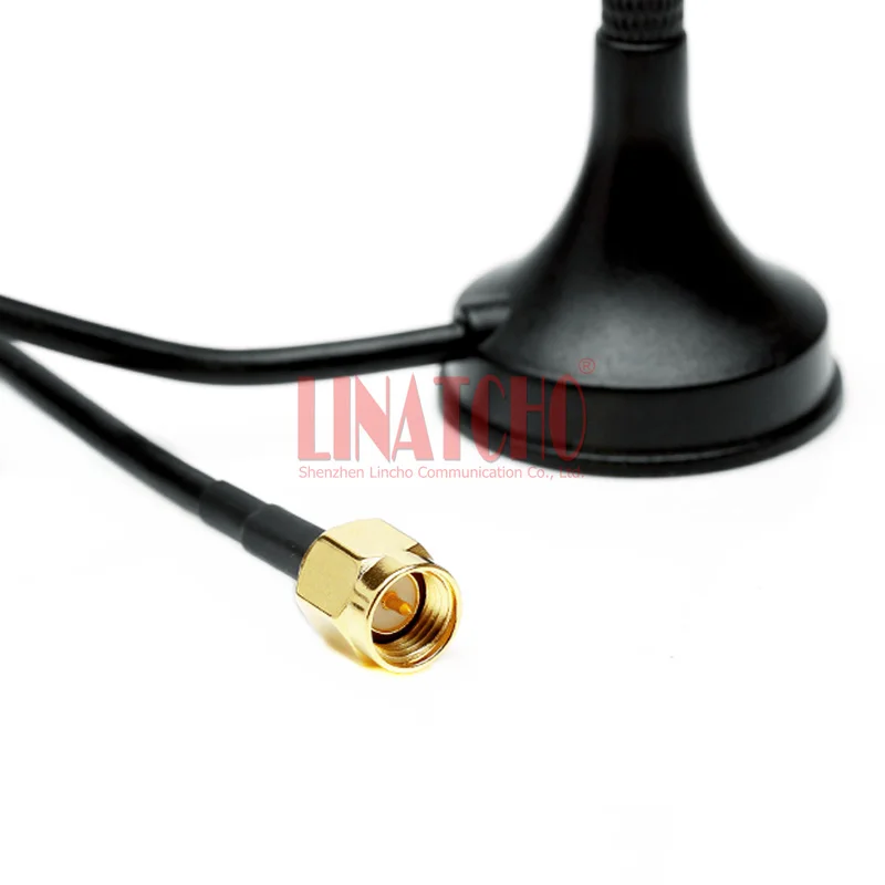 Connettore maschio SMA con cavo 3M RG174 Antenna omnidirezionale con base magnetica piccola radio UHF 433 MHz