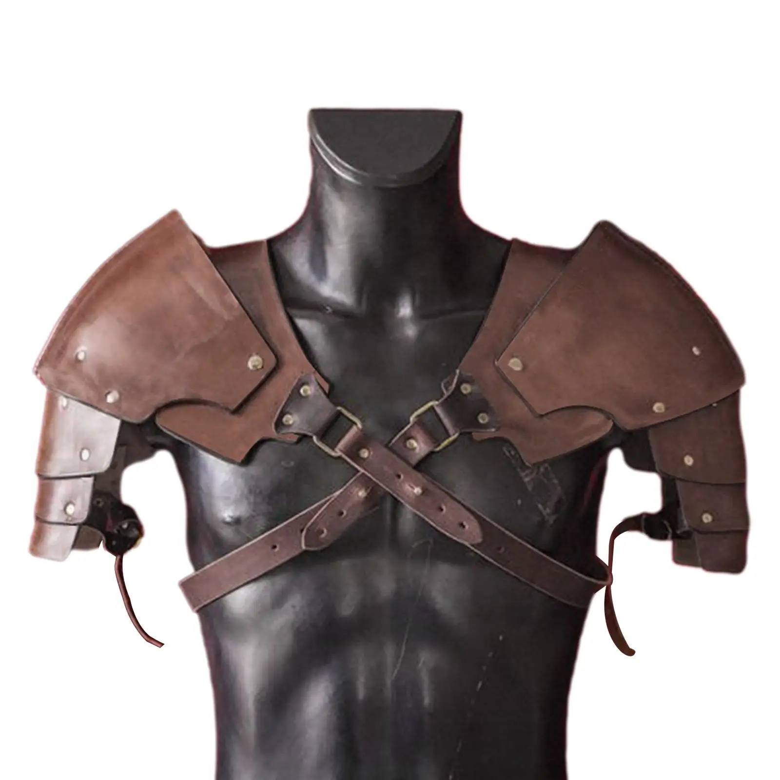 Cosplay mittelalter liche Kostüme Requisiten Kunstleder Schulter bezug Cape Pauldron Ritter verstellbare Schnalle Steampunk Halloween verkleiden