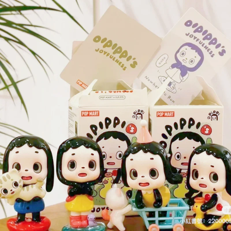 2024 Oipippi Happy Series Blind Box Mini Cartoon Anime Action Doll Kawaii Model Series Toy Desktop Jewelry Girl Cute Gift