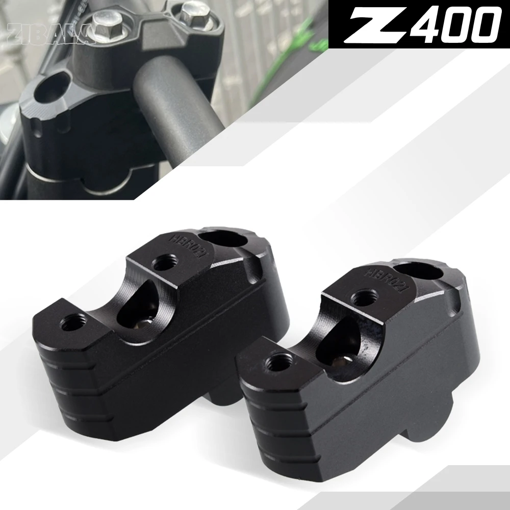 CNC Aluminium For KAWASAKI Z400 Z500 Z 400 2019-2020-2021-2022-2023 Motorcycle Handlebar Riser Handle Bar Clamp Extend Adapter