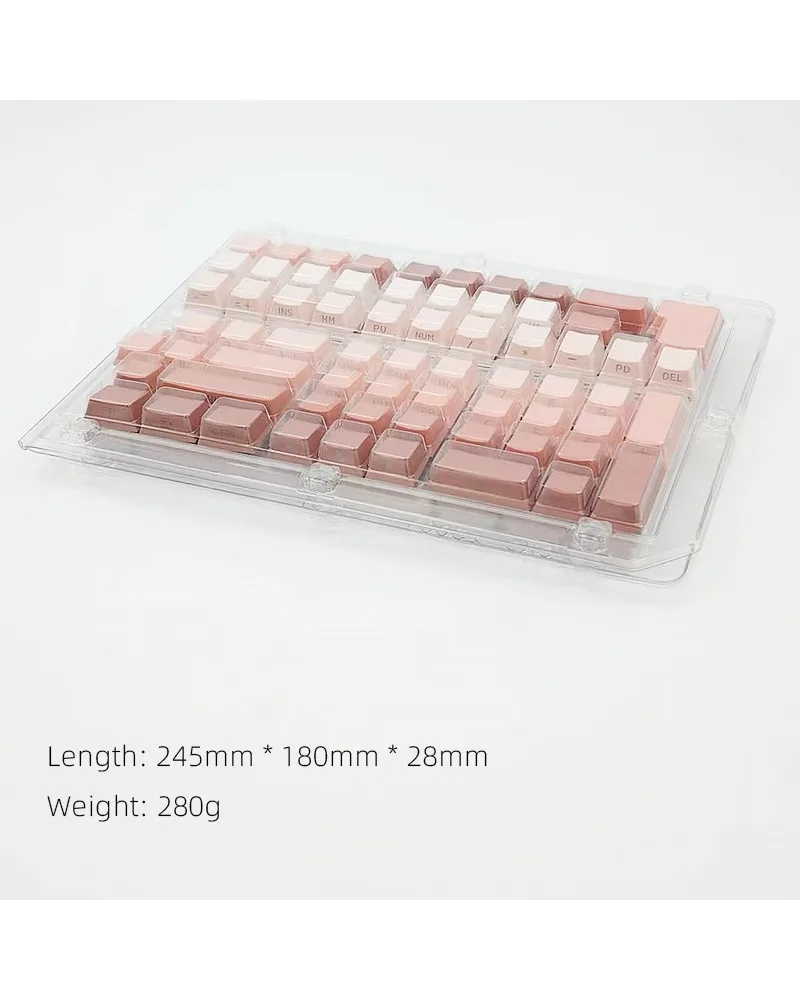 Keycap PBT two-color injection molding original high rouge gradual change side engraving luminous 133 key machinery