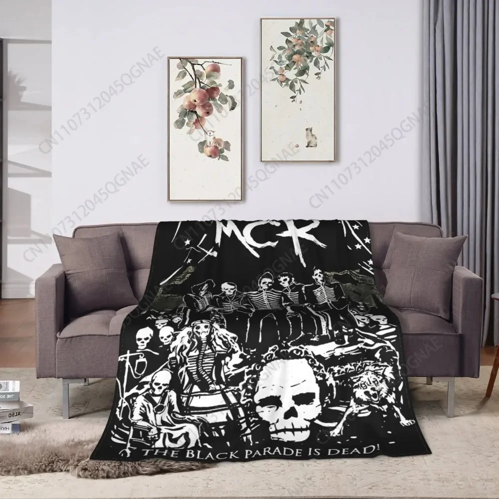 Rock Band My Chemical Romance Music Blankets Super Soft Plush Throw Blanket For Home Decor Flannel Bedspread Bed Cover