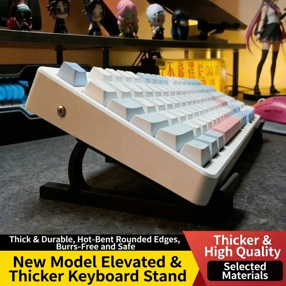 1 Pair Ergonomic Keyboard Riser, Anti-Slip Universal Stand, Multi-Color Available, for Office And Gaming