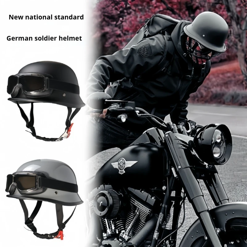 

VGV 602-D Motorcycle Helmet German Style Half Helmet Shell Helmet Retro Face Helmet for Cruiser Scooter Chopper