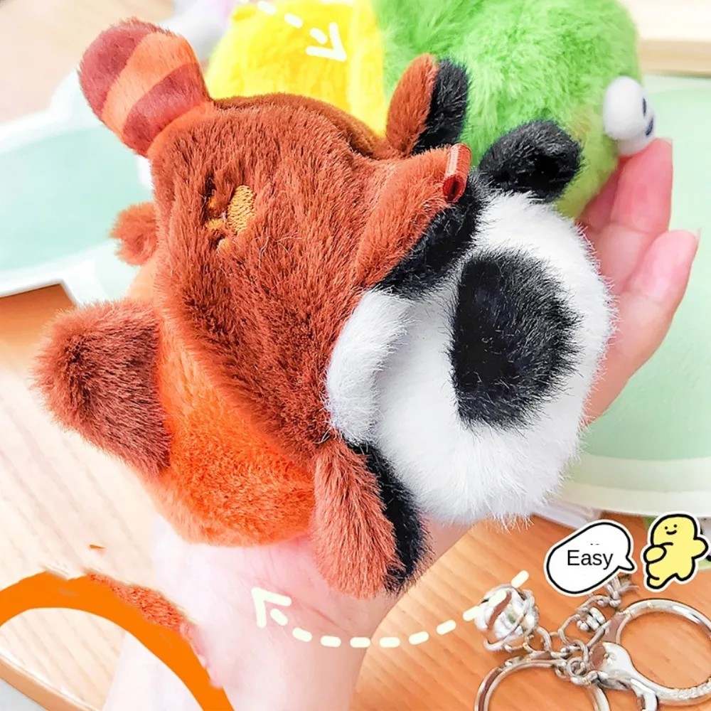 Plush Doll Flip Animal Doll Keychain Red Panda Cat Dog Cute Flip Animal Toys Soft Creative Double Sided Cat Plush Toys