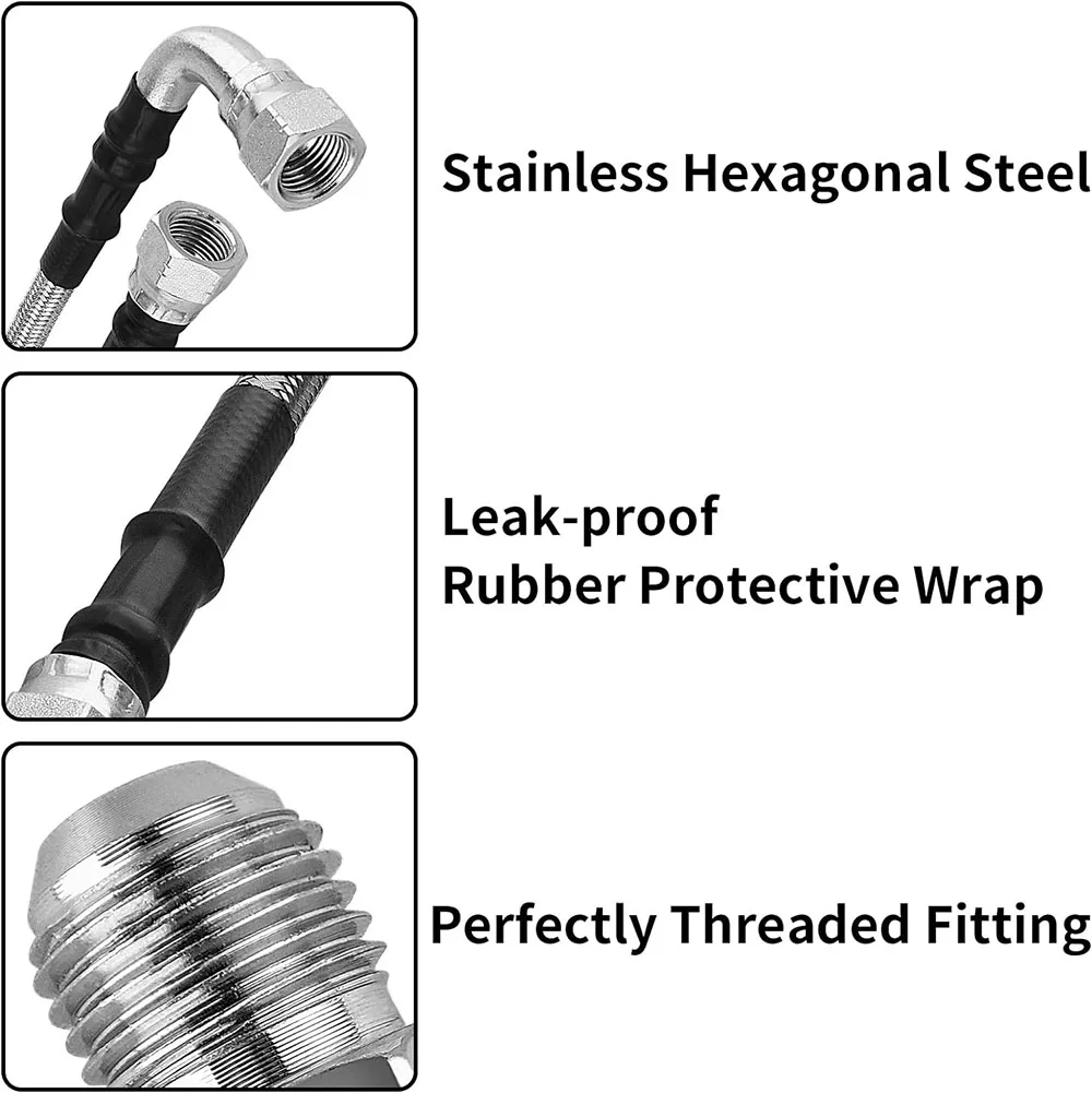 Imagem -04 - Fluido de Transmissão Trançada de Refrigerador de Óleo Kit de Linha de Mangueira Universal Tipos de Juntas 6an 52 70 4l60e 4l80e 350 400 Aço Inoxidável