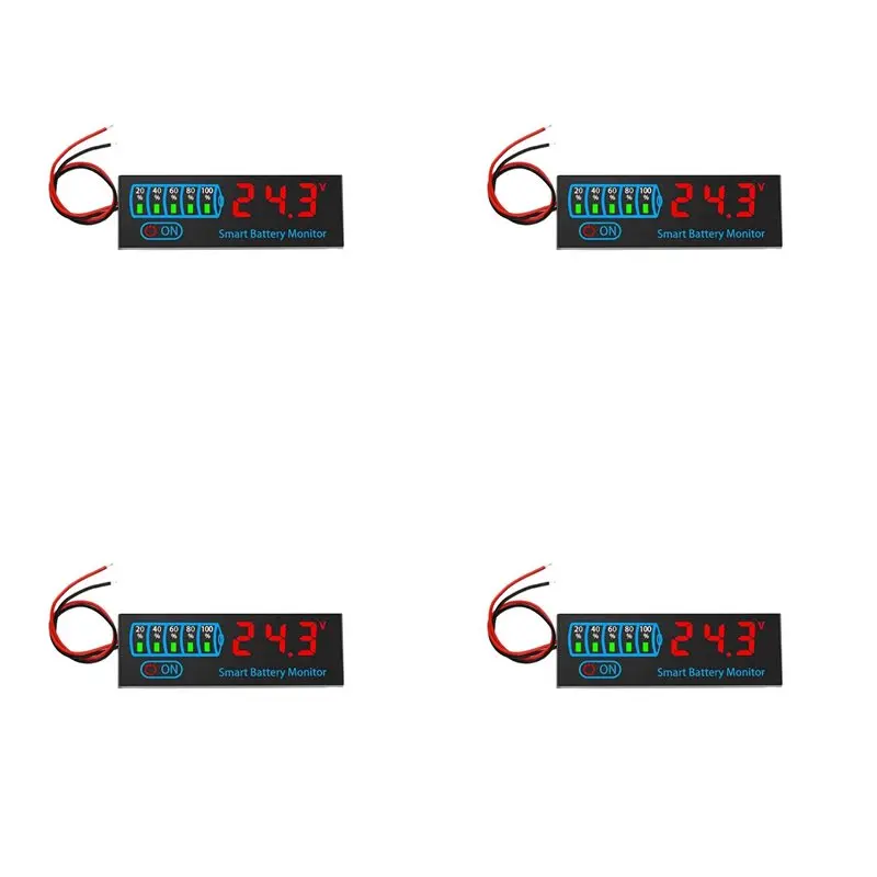 

【Father’S Day】4X 18650 Li- Lipo Lithium Test 7-55V Acid Battery Level Indicator Tester Leddisplay Meter Module,C