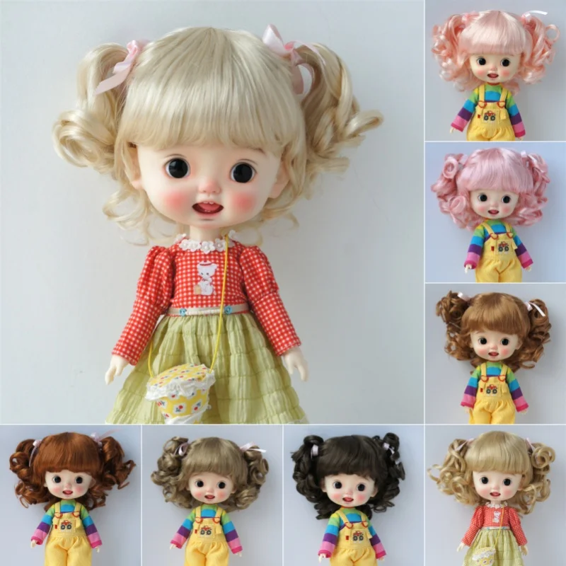 

FJusuns Doll Wigs JD011 All Size Lovely Curls Charming Synthetic Mohair BJD Hair SD Blythes Doll Accessories Doll Hair