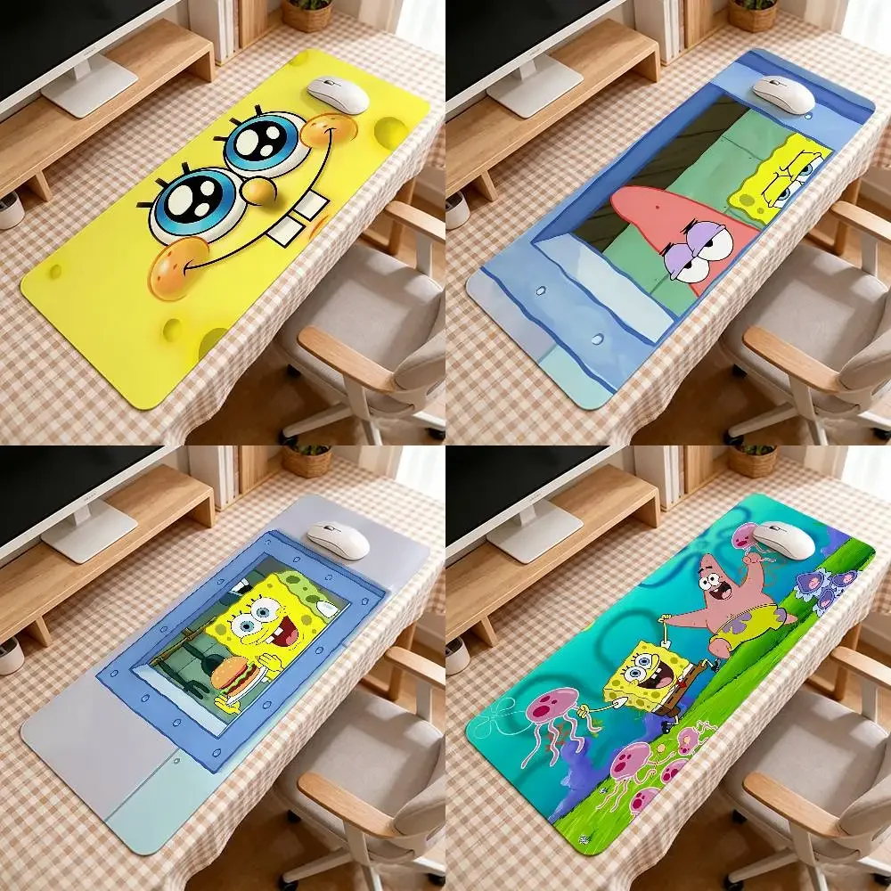 Anime S-spongebobS Classic Mouse Pad Computer Mat Deskpad Laptop Keyboard Mat Office Large Landscape Mousepad