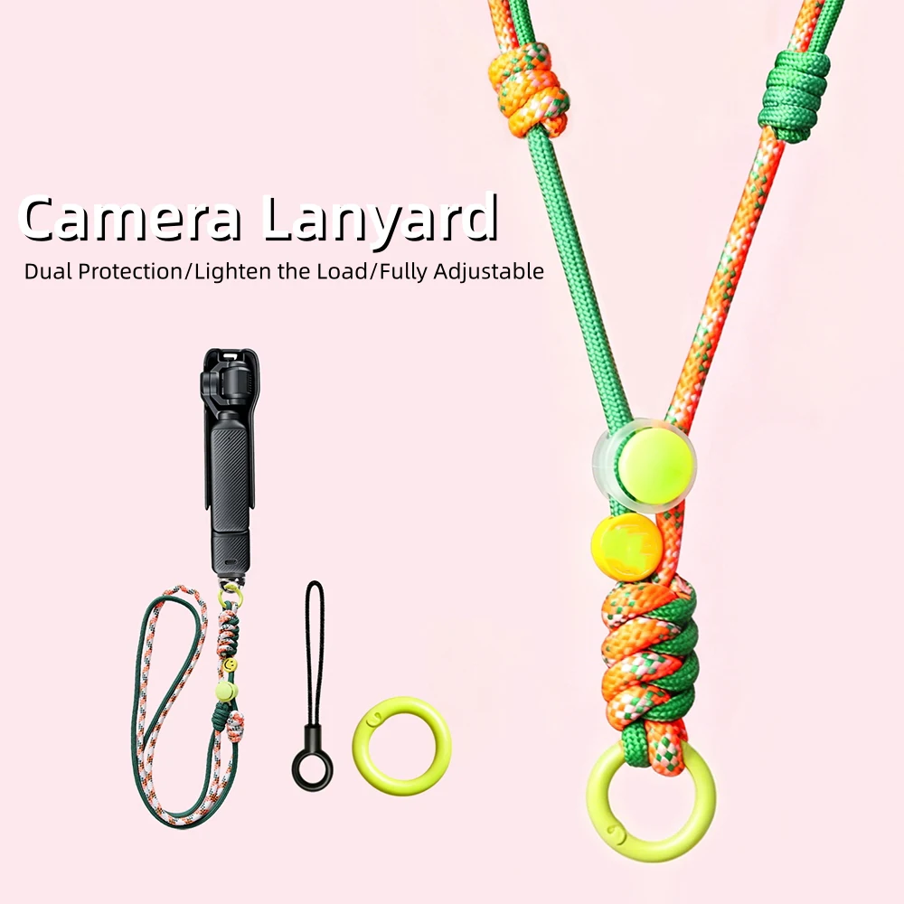 Neck Strap for DJI Pocket 4 3 GoPro Insta360 X5 x4 DSLR Camera Accessory Anti-lost Rope Shoulder Strap Lanyard 1/4