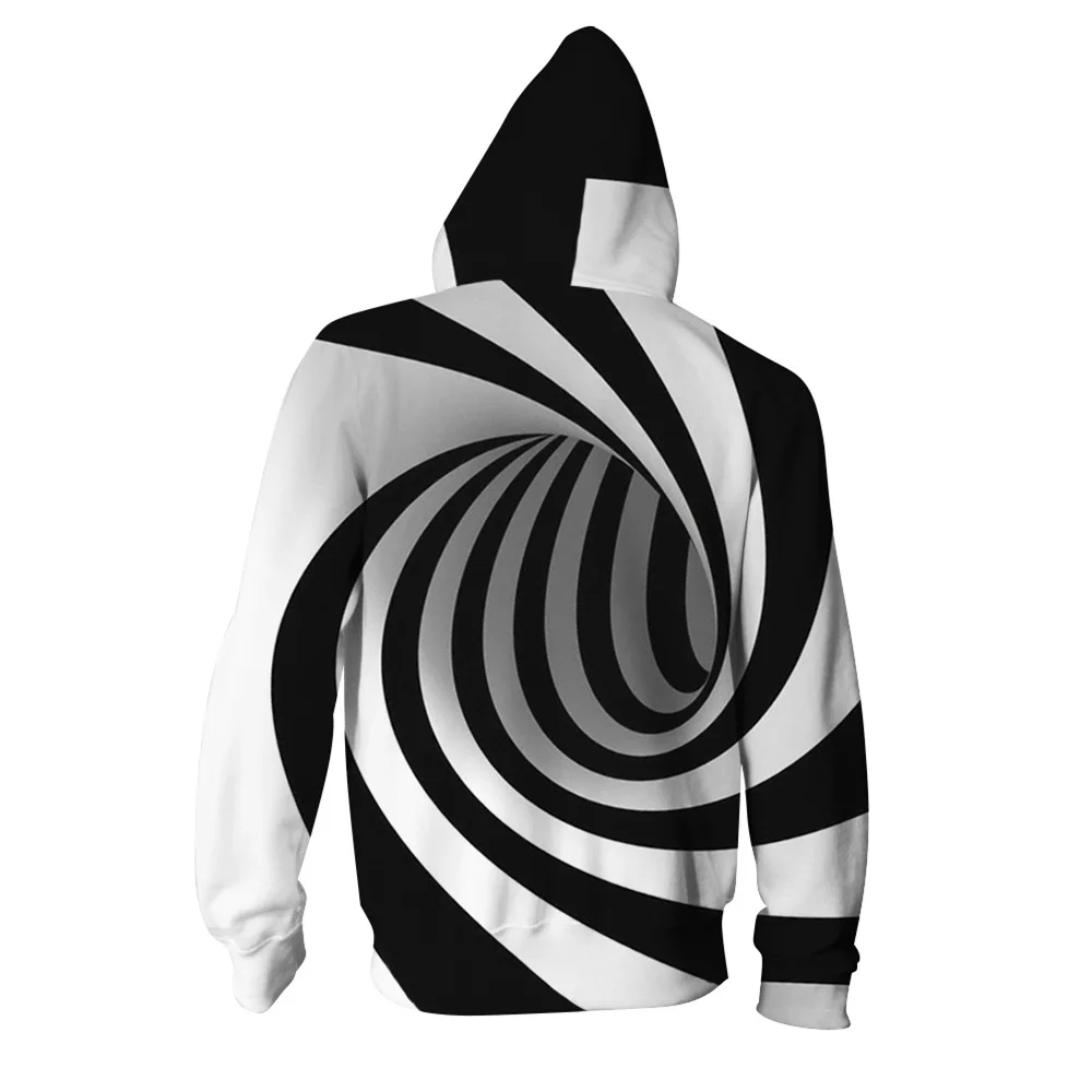 Colorful Spiral Dizzy Pattern Hoodie Men Women Optical Illusion Hoodies Sweatshirt Harajuku Tie Dye Jacket Coat Clothes