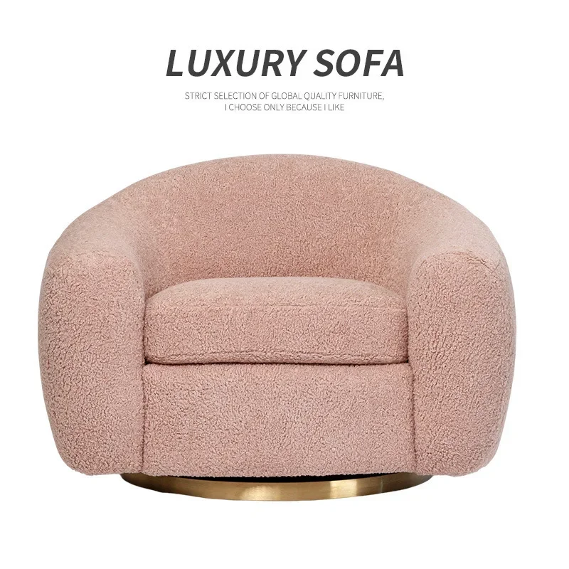 Nordic Internet celebrity arc medieval three Italian minimalist lamb wool creative special-shaped designer reception sofa