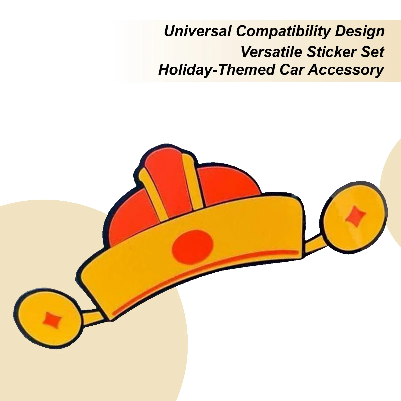 

Для модели Tesla 3/у, рождественская эмблема, наклейка, праздничная самоклеящаяся водонепроницаемая шляпа Санта-Клауса, наклейка с рогами, автомобильный передний и задний логотип