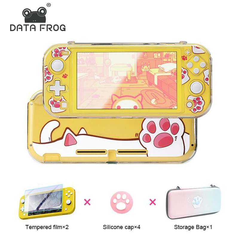 DATA FROG Cute Pink Switch Hard Protective Case Compatible-Nintendo Switch Lite Animal For NS Lite Kawaii Game Accessories Bag