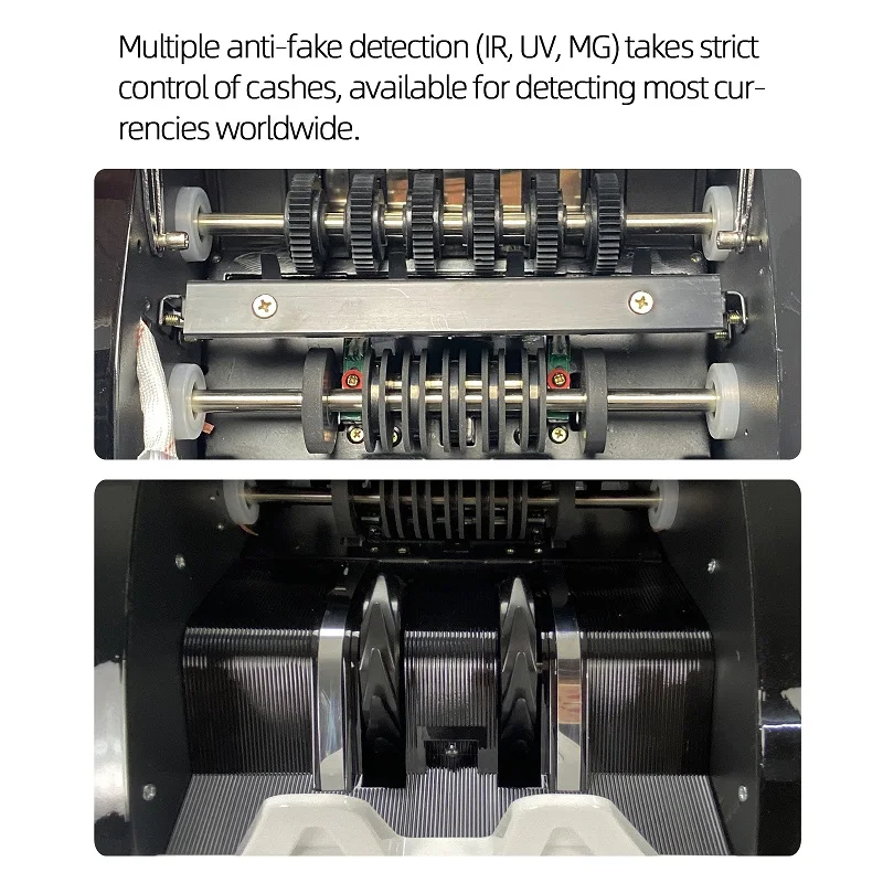 XD-6800 Money Counter Machine USD/EUR/TZS/KES/PKR Counterfeit Bill Cash Currency Detection