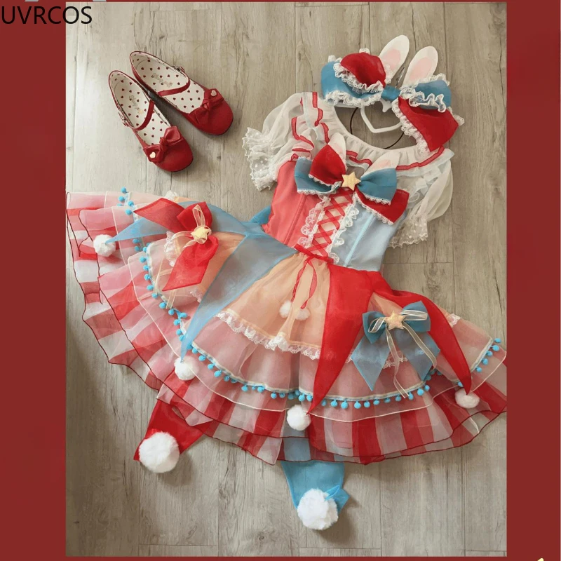 Viktorianisches Gothic-Lolita-Kleid für Damen, Y2k, Halloween, Cosplay, Schleife, Plüschball, Netzstoff, Party, Minikleider, Mädchen, Kawaii, süßes Prinzessinnenkleid