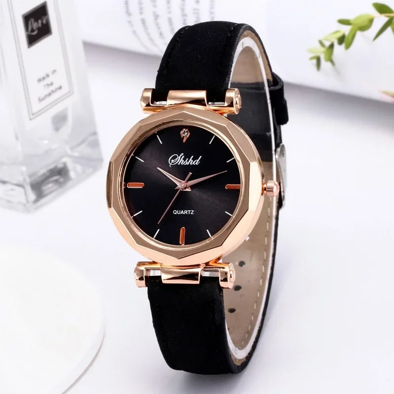 

Fashion Women Leather Casual Watch Luxury Analog Quartz Crystal Wristwatch Luxury Women's Casual Watches Watch for Women Relogio