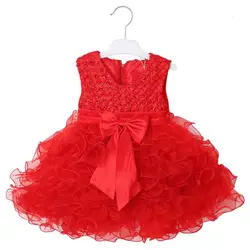 2022 Sale Vestidos Mujer Fluffy 3 Layer Flower Girl Dress Baby Girls Princess Party Sleeveless Wedding Pageant Costumes Clothes