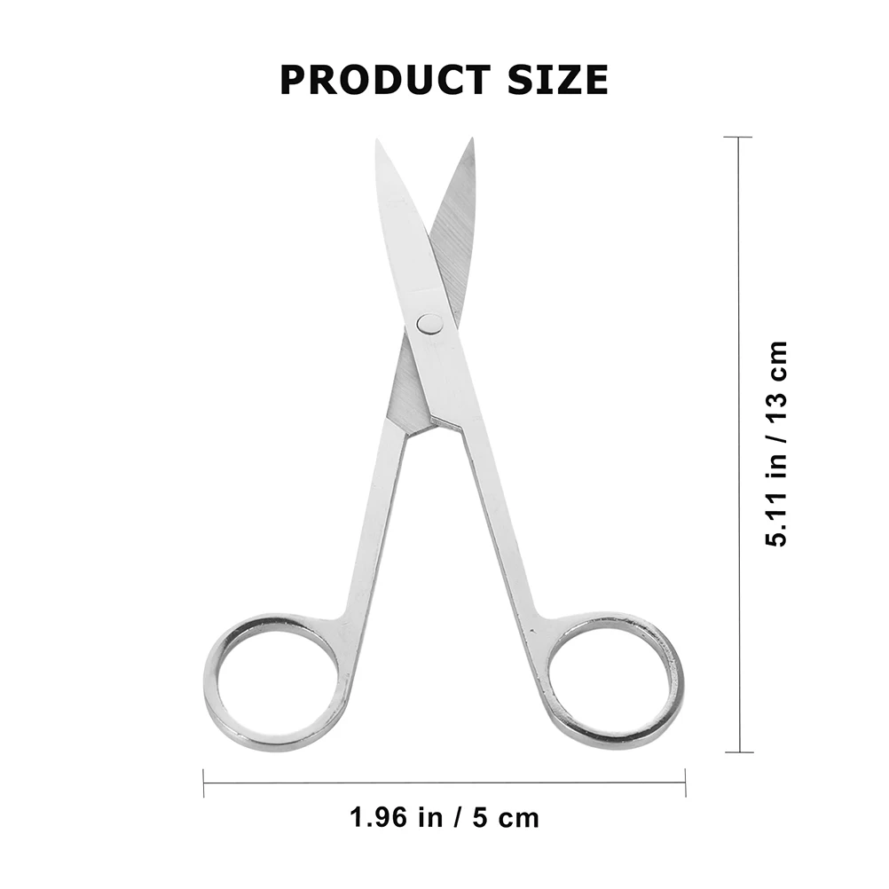 

2 Pcs Dissecting Scissors Animal Surgery Nickel Plating First Aid Anatomy Small Plated Laboratory
