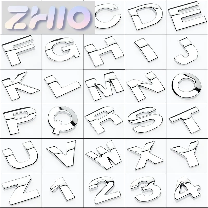 Fit JAECOO J7 car letters personalised DIY body combination stickers metal 3D digital car stickers letters stickers