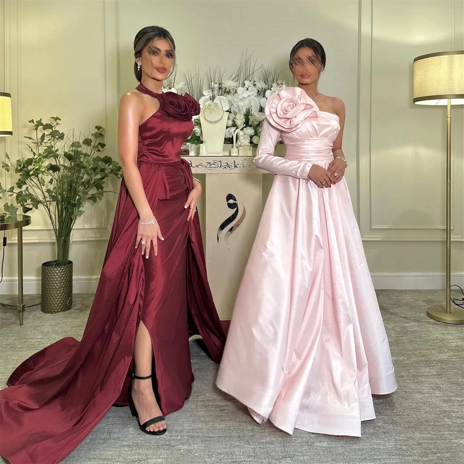 

Цветочное платье с длинными рукавами на заказ Вечерние платья Pastrol Унисекс Джерси Ретро Дубай Саудовская Аравия Израиль Пром по индивидуальному заказу