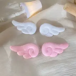 2pcs Angel's wings paired with a sweet girl's heartbreak hairpin, cute outer bangs clip