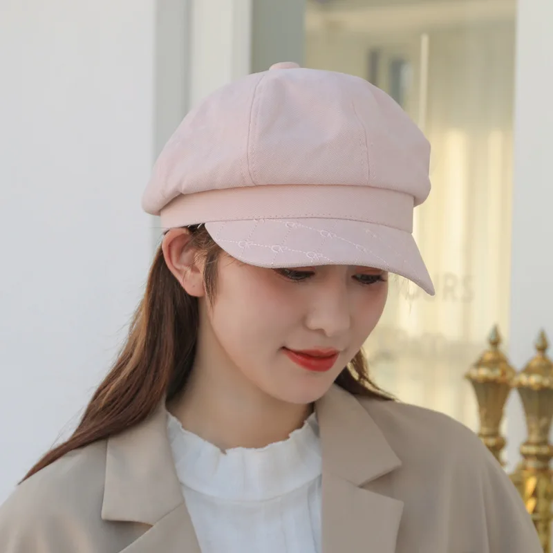 Women's Duck Tongue Newsboy's Octagonal Baseball Cap Spring And Summer Leisure Fashion Sunshade Beret Big Brim Outdoor Sports118