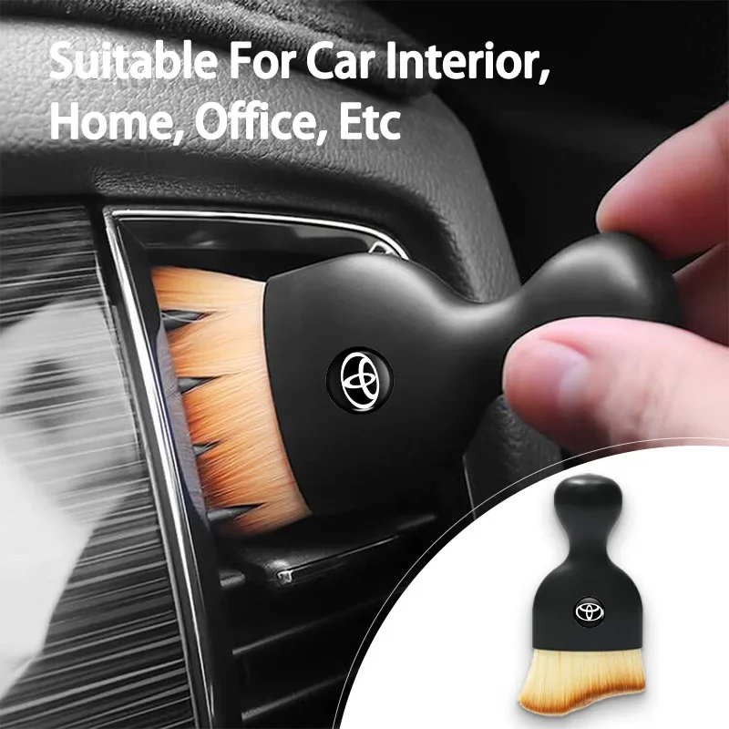 Car Interior Cleaning Soft Brush Tool Dust Remover Accessories For Toyota Corolla Prius Auris CHR Land Cruiser Camry Avalon