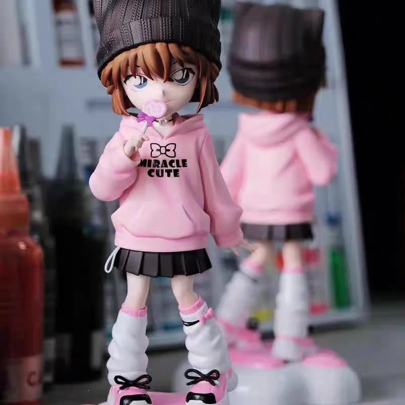 Anime Detektiv Conan Kawaii Katzenohren Haibara Ai GK Figur Modellpuppe Desktop-Ornament Sammlerstücke Niedliche Statue Überraschungsgeschenk