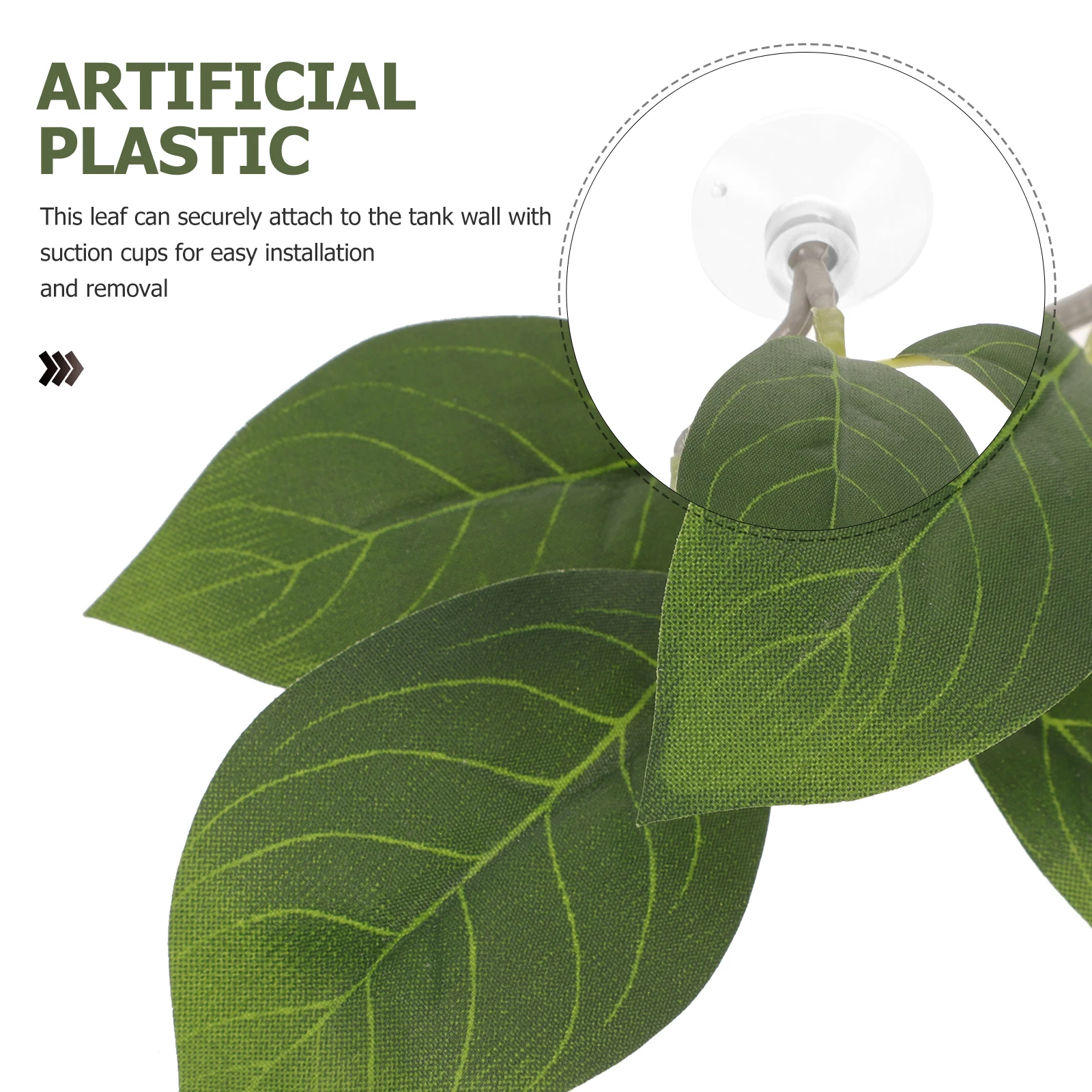 

Plastic Aquarium Resting Leaf Habitat for Betta Fish Spawning Breeding Decorative Water Grass Landscape Suction Cup Attached