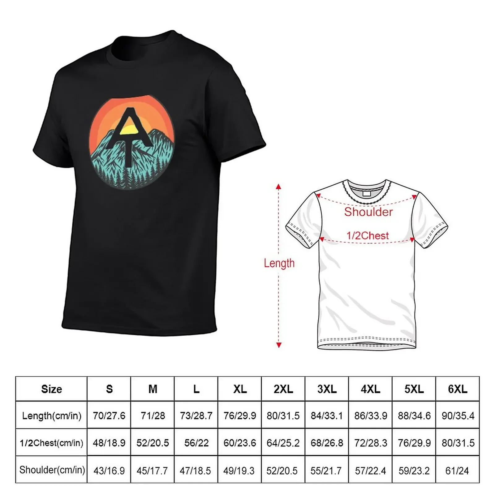 Appalachian Trail Mountains With Sunset Art T-Shirt anime tshirt customs design your own anime stuff graphic tees for men