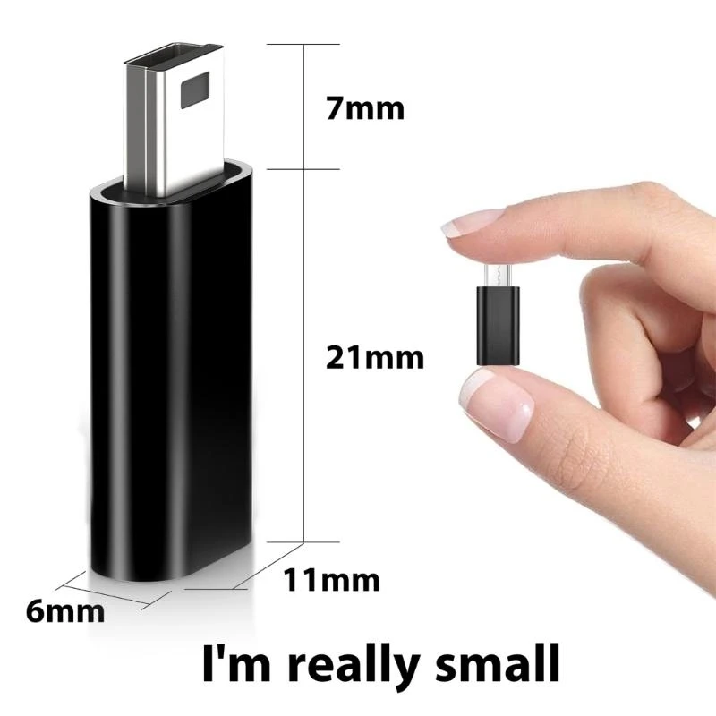 Mini-USB-zu-USB-C-Adapter, auf Mini-USB-Adapter, USB-C-Buchse auf Mini-USB, für Notebook, Laptop, PC, Tastatur, 480 Mbit/s