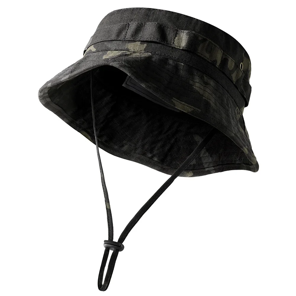 

Camouflage Hiking Cap Airsoft Fishing Hunting Fisherman Camping Panama Bucket Hat Breathable Mesh Sun Boonie Balaclava