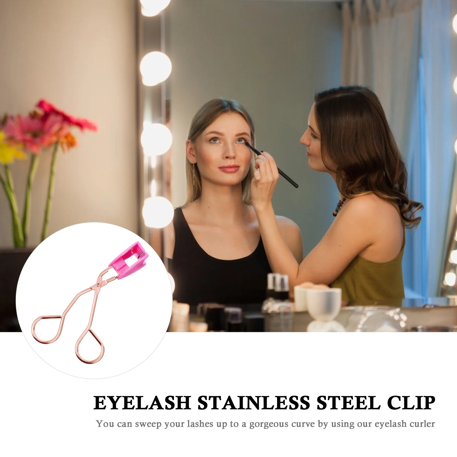 

Eyelash Curler Women Metal Lashes Clip Magnetic Force Profession Clips Pink Makeup Tool Miss
