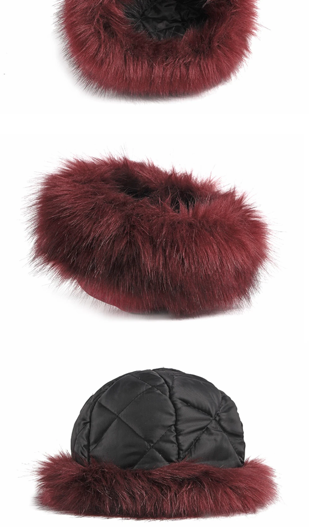HT2849 Bombermütze Neue Dicke Warme Kunstfell Russische Mütze für Männer und Frauen Wildleder Wintermütze mit Ohrenklappen Damen Schneemütze Russische Uschanka-Mütze – Detail 5