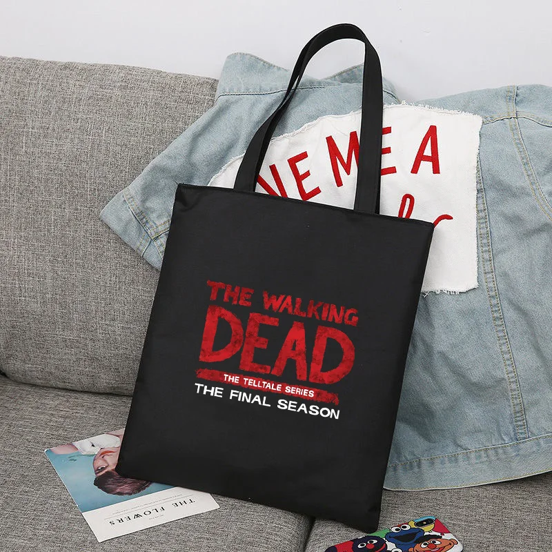 The Walking Dead Men Women Shopper Bags Shopping Bag Tote Bag Shoulder Bag Canvas Bags Large Capacity College Handbag