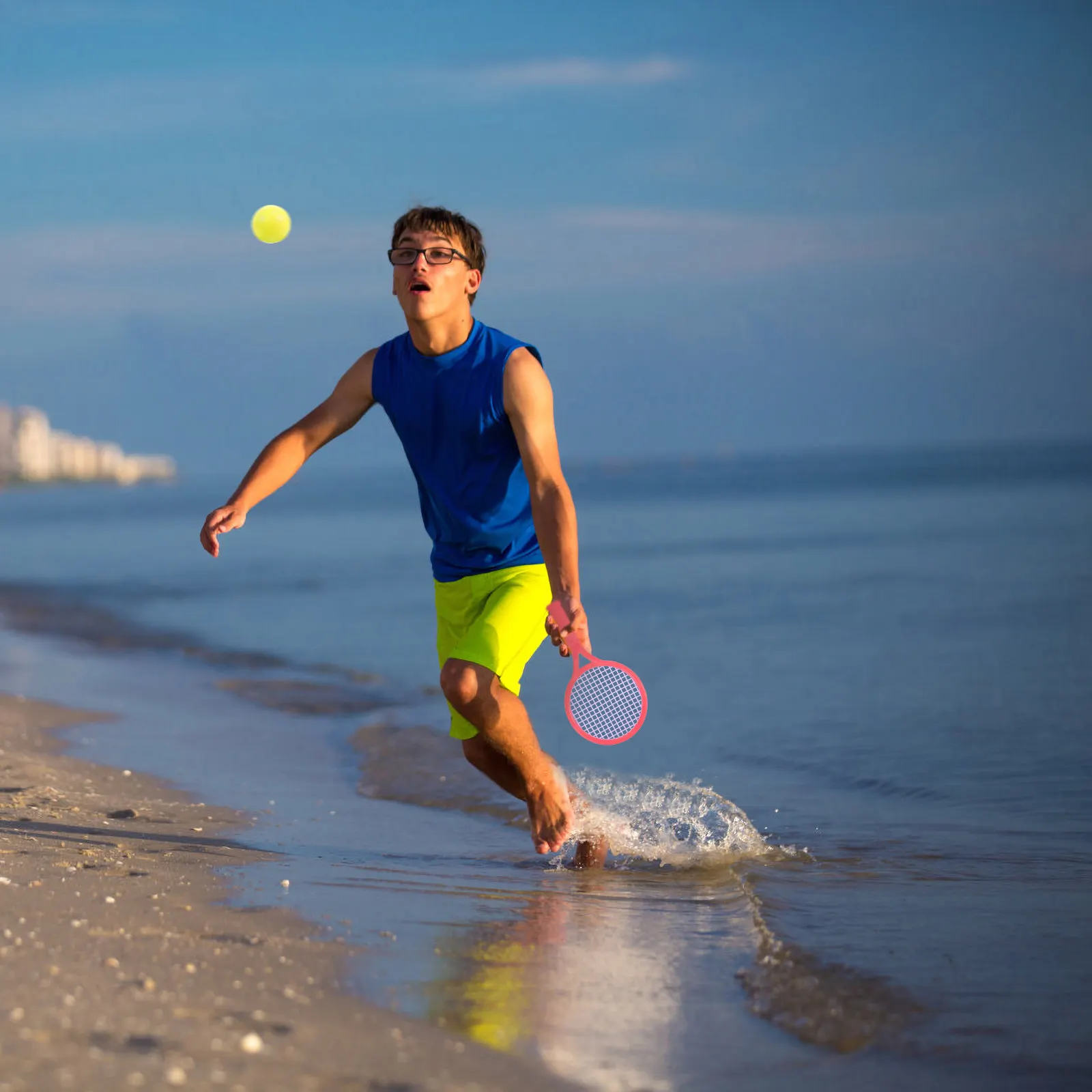 

1 пара многофункциональных детских ракеток из ABS-пластика, легкие ракетки для тенниса и бадминтона для детей от 3 лет, для игр на открытом воздухе с родителями