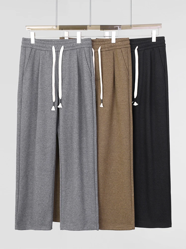 

Мужские повседневные брюки American Sle 420g Heavyweight Straight Leg для осени и зимы, спортивные брюки с эффектом высокой комфортности, длинные брюки