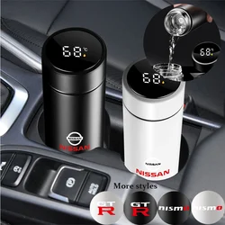 500ML Smart Thermos Water Bottle Intelligent Temperature Display Stainless Steel Vacuum Flasks Thermoses For Nissan GTR Nismo