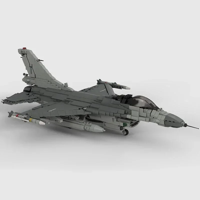 Militair model Moc-bouwstenen F-16C Blok 50, Fighting Falcon-technologie Modulaire blokken Cadeau Kerstspeelgoed DIY-sets Montage