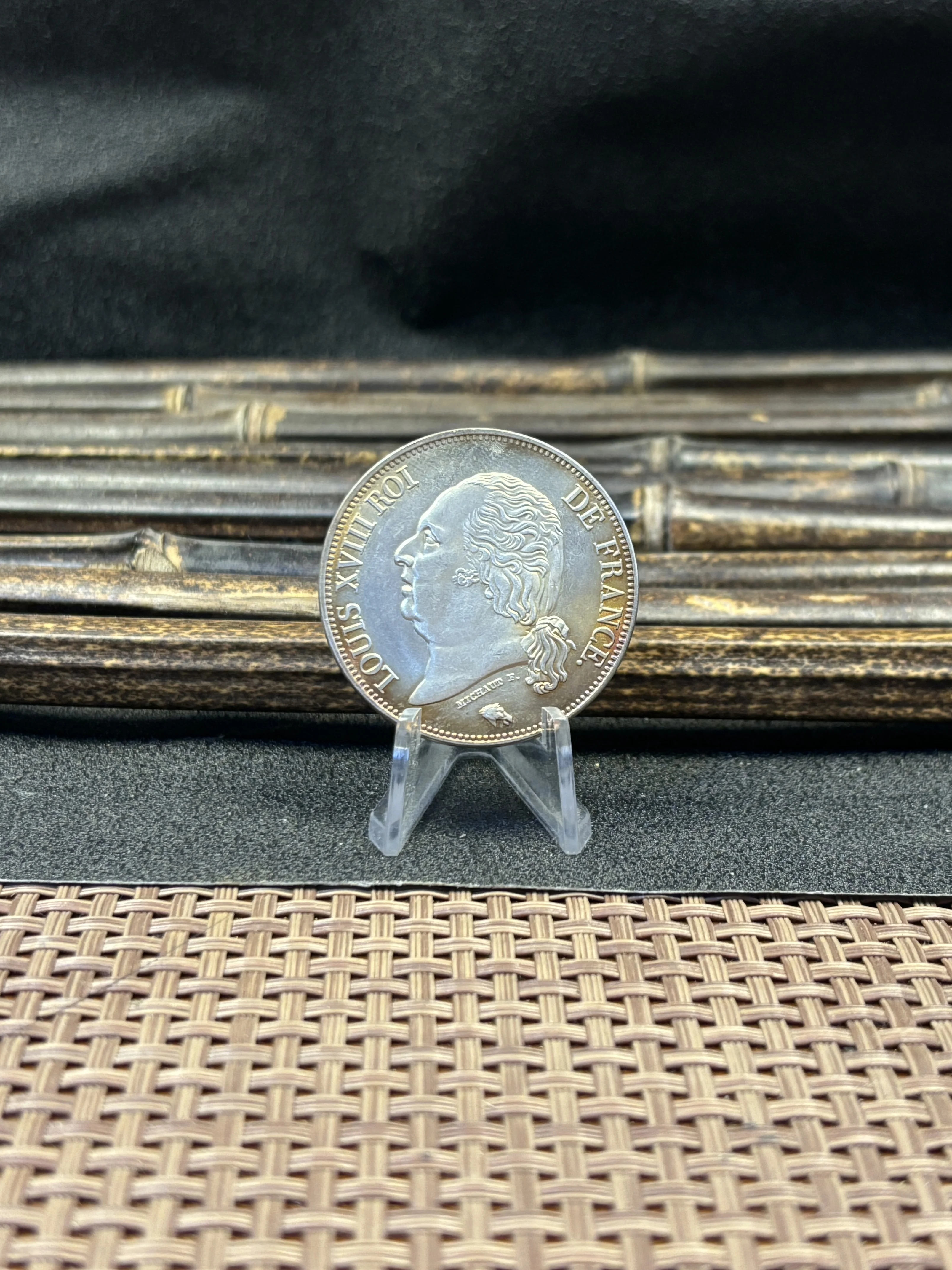 Франция 5 франков Луи 1816 A BB D H 1817 A B BB D H L 1818 H I M XVIII Посеребренная копия памятной монеты