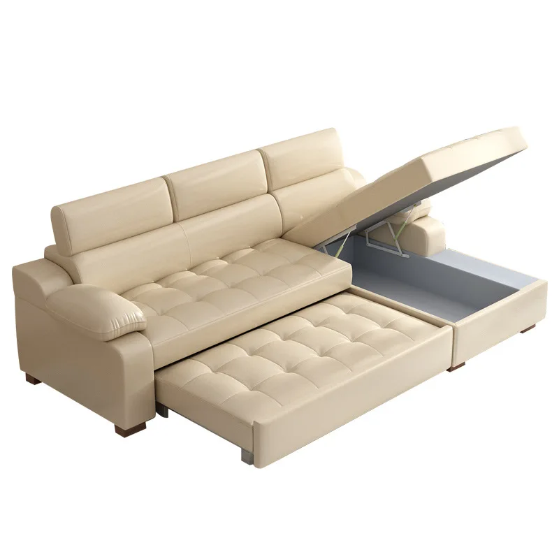 

Multifunctional, sofa bed, small and medium-sized apartment, living room, combination, princess L type, corner