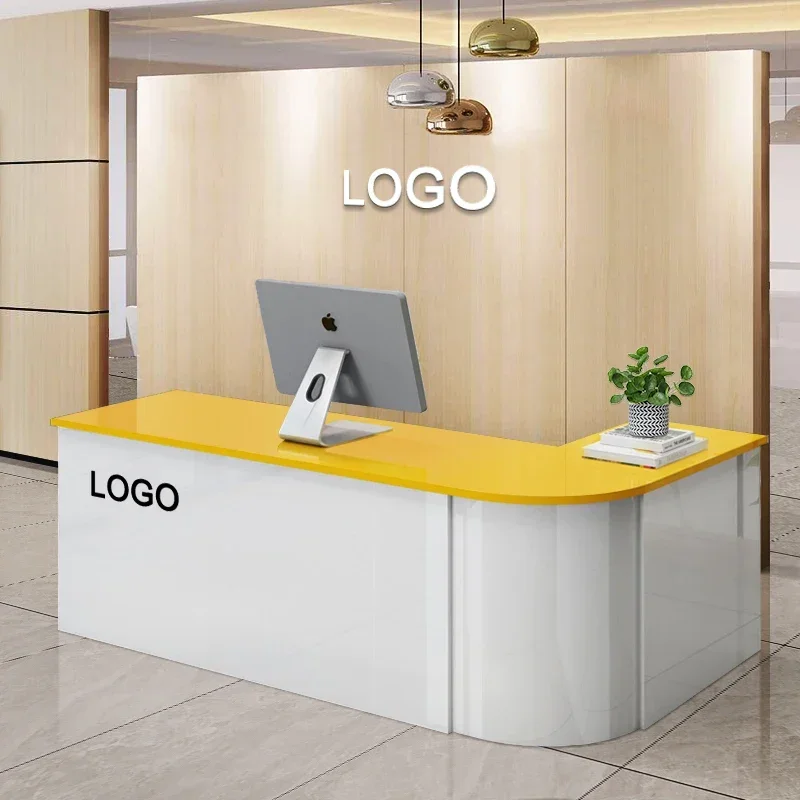 Beauty Salon Reception Desk Nordic Stylish Modern Front Reception Desks Corner Office Mostrador Negocio Commercial Furniture New