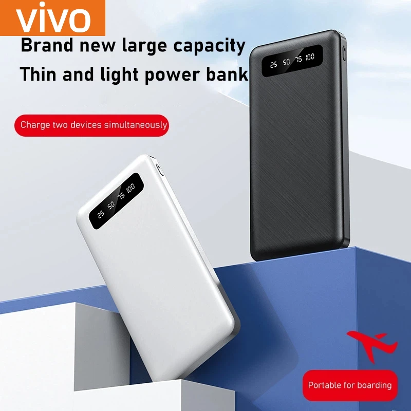 VIVO 200000mAh قوة البنك 120W سوبر شحن سريع البطارية عالية السعة شاشة ديجيتال قوة البنك آيفون سامسونج هواوي