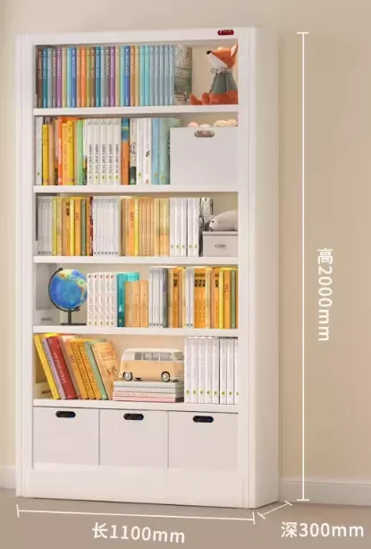 

Library Bookshelves Home Shelving Floor-to-ceiling Steel Bookshelf Children's Bookshelf Bookcase Simple