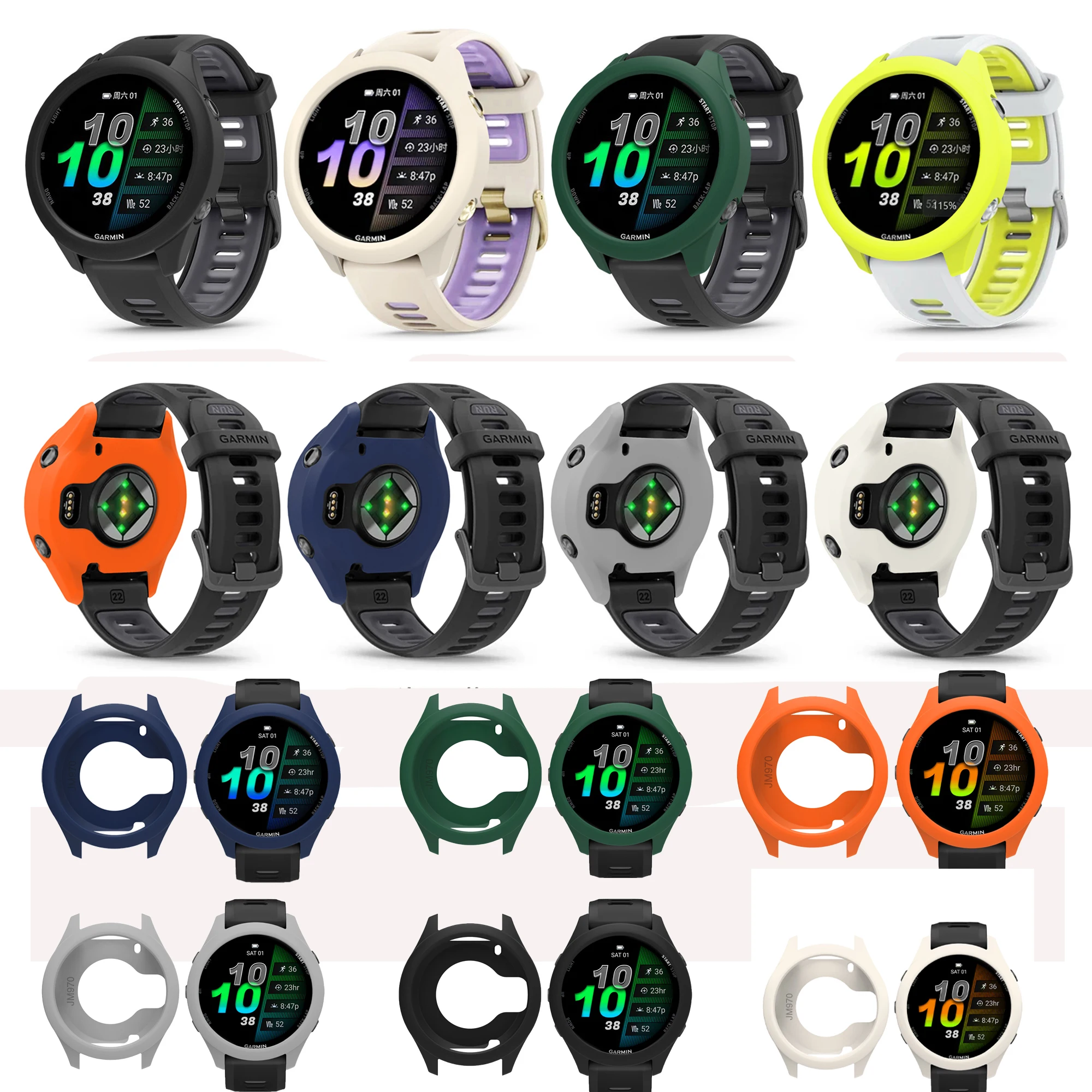 Hollow Protective Bumper Shell For Garmin Forerunner970 Smart Watch Strap Soft Soft Silicone Case Accessories