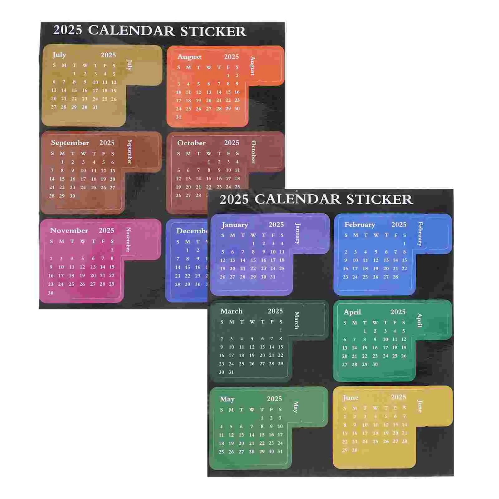 2025 Index Post Notepad Month Stickers Dividing Line Book Tabs Household Planner School Calendar Paper Office